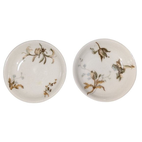 Haviland & Co Limoges Butter Pat Plates Floral Design Porcelain Antique 1879 - Picture 2 of 7